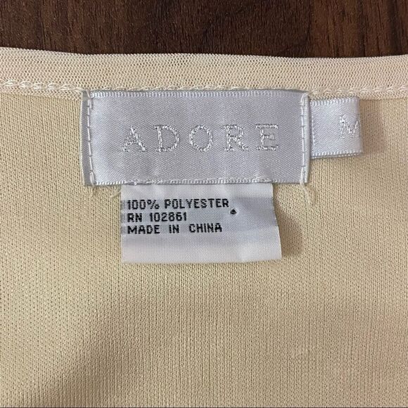 Adore Sequin Sleeveless Retro Dress Orange Cream Tan Black Turquoise Size Medium - Picture 6 of 13